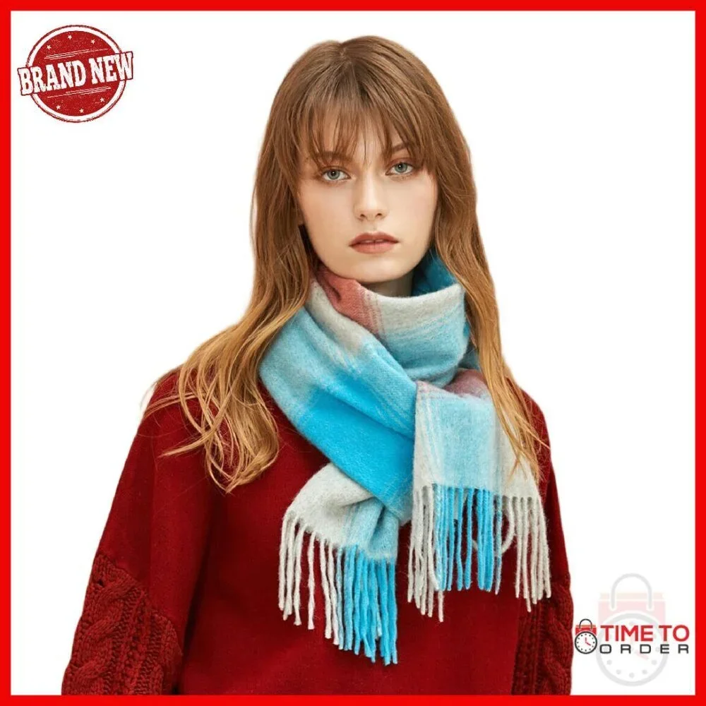 Premium Merino Wool Alpaca Scarf Shawl Wrap Women's Winter Accessory